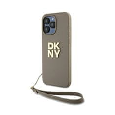 DKNY DKNY zapestni trak z logotipom - ohišje za iPhone 15 Pro (bež)