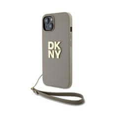 DKNY DKNY zapestni trak z logotipom - ohišje za iPhone 15 / 14 / 13 (bež)