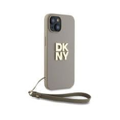 DKNY DKNY zapestni trak z logotipom - ohišje za iPhone 15 / 14 / 13 (bež)