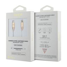 Guess Guess Ebossed Logo - Kabel USB-C za Lightning s certifikatom MFi 1,5 m (zlat)