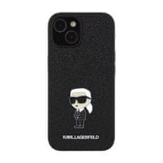 Karl Lagerfeld Karl Lagerfeld Kovinska priponka s fiksnim bleščicami in ikoničnim logotipom - ohišje za iPhone 15 / 14 / 13 (črno)