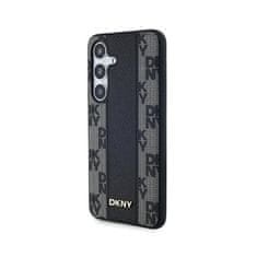 DKNY DKNY Usnjeno ohišje s kvačkanim enobarvnim vzorcem MagSafe - ohišje za Samsung Galaxy S24 (črno)