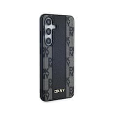 DKNY DKNY Usnjeno ohišje s kvačkanim enobarvnim vzorcem MagSafe - ohišje za Samsung Galaxy S24 (črno)