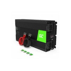 Green Cell Green Cell - Pretvornik napetosti Inverter 12V na 230V 1500W/3000W Čisti sinusni val