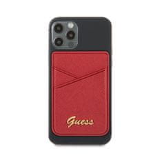 Guess Guess Wallet Card Slot MagSafe Saffiano - Magnetna denarnica (rdeča)