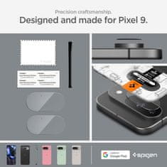 Spigen Spigen Optik.TR EZ Fit Camera Lens Protector 2-Pack - zaščitno steklo za objektiv za Google Pixel 9 (2 kosa) (prozorno)