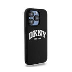 DKNY DKNY Liquid Silicone White Printed Logo MagSafe - ohišje za iPhone 14 Pro (črno)