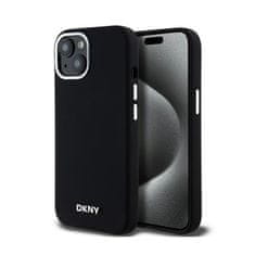 DKNY DKNY Liquid Silicone Small Metal Logo MagSafe - ohišje za iPhone 15 / 14 / 13 (črno)