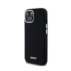 DKNY DKNY Liquid Silicone Small Metal Logo MagSafe - ohišje za iPhone 15 / 14 / 13 (črno)