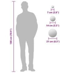 Vidaxl 7-delni komplet stenskih ogledal okrogle oblike iz stekla