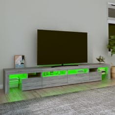 Vidaxl TV omarica z LED lučkami siva sonoma 260x36,5x40 cm