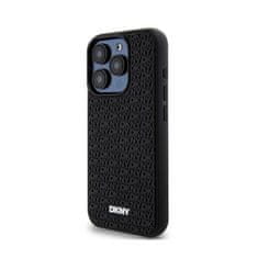 DKNY DKNY 3D gumijast ponavljajoči se vzorec - Ohišje za iPhone 15 Pro (črno)