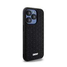 DKNY DKNY 3D gumijast ponavljajoči se vzorec - Ohišje za iPhone 15 Pro (črno)