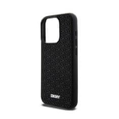 DKNY DKNY 3D gumijast ponavljajoči se vzorec - Ohišje za iPhone 15 Pro (črno)