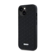 DKNY DKNY 3D gumijast ponavljajoči se vzorec - ohišje za iPhone 15 / 14 / 13 (črno)