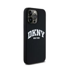 DKNY DKNY Liquid Silicone White Printed Logo MagSafe - ohišje za iPhone 14 Pro Max (črno)