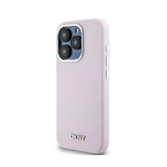 DKNY DKNY Liquid Silicone Small Metal Logo MagSafe - ohišje za iPhone 15 Pro (roza)