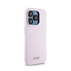 DKNY DKNY Liquid Silicone Small Metal Logo MagSafe - ohišje za iPhone 15 Pro (roza)