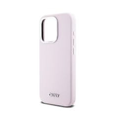 DKNY DKNY Liquid Silicone Small Metal Logo MagSafe - ohišje za iPhone 15 Pro (roza)