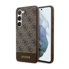 Guess Guess 4G Bottom Stripe Metal Logo Collection - Ohišje za Samsung Galaxy S24+ (rjavo)