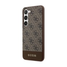 Guess Guess 4G Bottom Stripe Metal Logo Collection - Ohišje za Samsung Galaxy S24+ (rjavo)