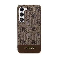 Guess Guess 4G Bottom Stripe Metal Logo Collection - Ohišje za Samsung Galaxy S24+ (rjavo)