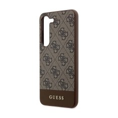 Guess Guess 4G Bottom Stripe Metal Logo Collection - Ohišje za Samsung Galaxy S24+ (rjavo)