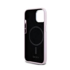 DKNY DKNY Liquid Silicone Small Metal Logo MagSafe - ohišje za iPhone 15 / 14 / 13 (roza)