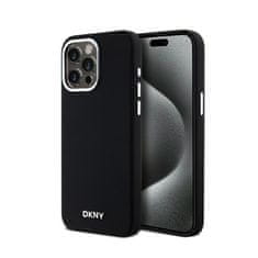 DKNY DKNY Liquid Silicone Small Metal Logo MagSafe - ohišje za iPhone 15 Pro Max (črno)