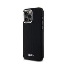 DKNY DKNY Liquid Silicone Small Metal Logo MagSafe - ohišje za iPhone 15 Pro Max (črno)