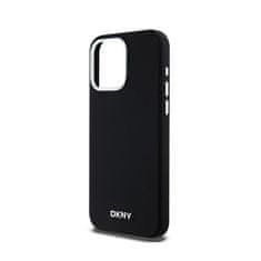 DKNY DKNY Liquid Silicone Small Metal Logo MagSafe - ohišje za iPhone 15 Pro Max (črno)