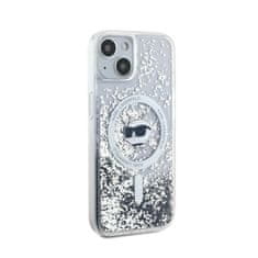 Karl Lagerfeld Karl Lagerfeld Tekoče bleščice Choupette Head MagSafe - ohišje za iPhone 15 Plus / 14 Plus (prozorno)