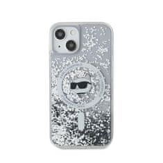 Karl Lagerfeld Karl Lagerfeld Liquid Glitter Choupette Head MagSafe - ohišje za iPhone 13 (prozorno)