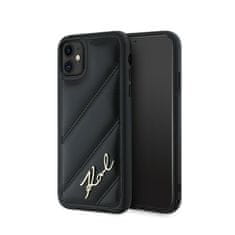 Karl Lagerfeld Karl Lagerfeld Diagonal Quilted Script - etui za iPhone 11 (črn)