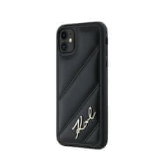 Karl Lagerfeld Karl Lagerfeld Diagonal Quilted Script - etui za iPhone 11 (črn)