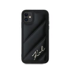 Karl Lagerfeld Karl Lagerfeld Diagonal Quilted Script - etui za iPhone 11 (črn)