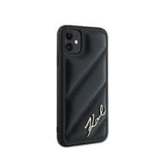 Karl Lagerfeld Karl Lagerfeld Diagonal Quilted Script - etui za iPhone 11 (črn)