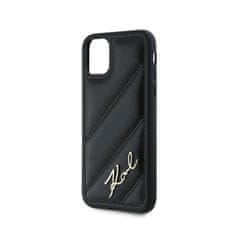 Karl Lagerfeld Karl Lagerfeld Diagonal Quilted Script - etui za iPhone 11 (črn)