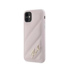 Karl Lagerfeld Karl Lagerfeld Diagonal Quilted Script - etui za iPhone 11 (roza)