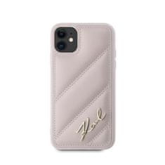 Karl Lagerfeld Karl Lagerfeld Diagonal Quilted Script - etui za iPhone 11 (roza)