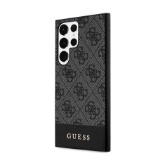 Guess Guess 4G Bottom Stripe Metal Logo Collection - Ohišje za Samsung Galaxy S24 Ultra (črno)