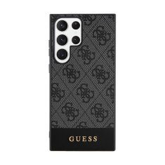 Guess Guess 4G Bottom Stripe Metal Logo Collection - Ohišje za Samsung Galaxy S24 Ultra (črno)