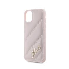 Karl Lagerfeld Karl Lagerfeld Diagonal Quilted Script - etui za iPhone 11 (roza)