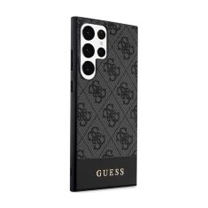 Guess Guess 4G Bottom Stripe Metal Logo Collection - Ohišje za Samsung Galaxy S24 Ultra (črno)