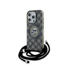 Karl Lagerfeld Karl Lagerfeld IML Crossbody Monogram Karl &amp; Choupette Head MagSafe - ohišje za iPhone 15 Pro (črno)