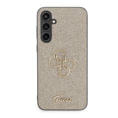 Guess Ohišje Guess Glitter Script Big 4G - Samsung Galaxy S23 FE (zlato)