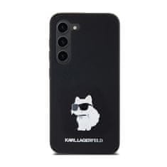 Karl Lagerfeld Karl Lagerfeld Silikonski kovinski zatič Choupette - Ohišje za Samsung Galaxy S24 (črno)