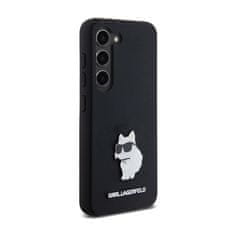 Karl Lagerfeld Karl Lagerfeld Silikonski kovinski zatič Choupette - Ohišje za Samsung Galaxy S24 (črno)