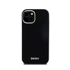 DKNY DKNY Liquid Silicone Small Metal Logo MagSafe - ohišje za iPhone 15 Plus / 14 Plus (črno)