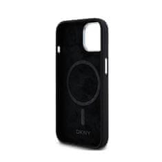 DKNY DKNY Liquid Silicone Small Metal Logo MagSafe - ohišje za iPhone 15 Plus / 14 Plus (črno)